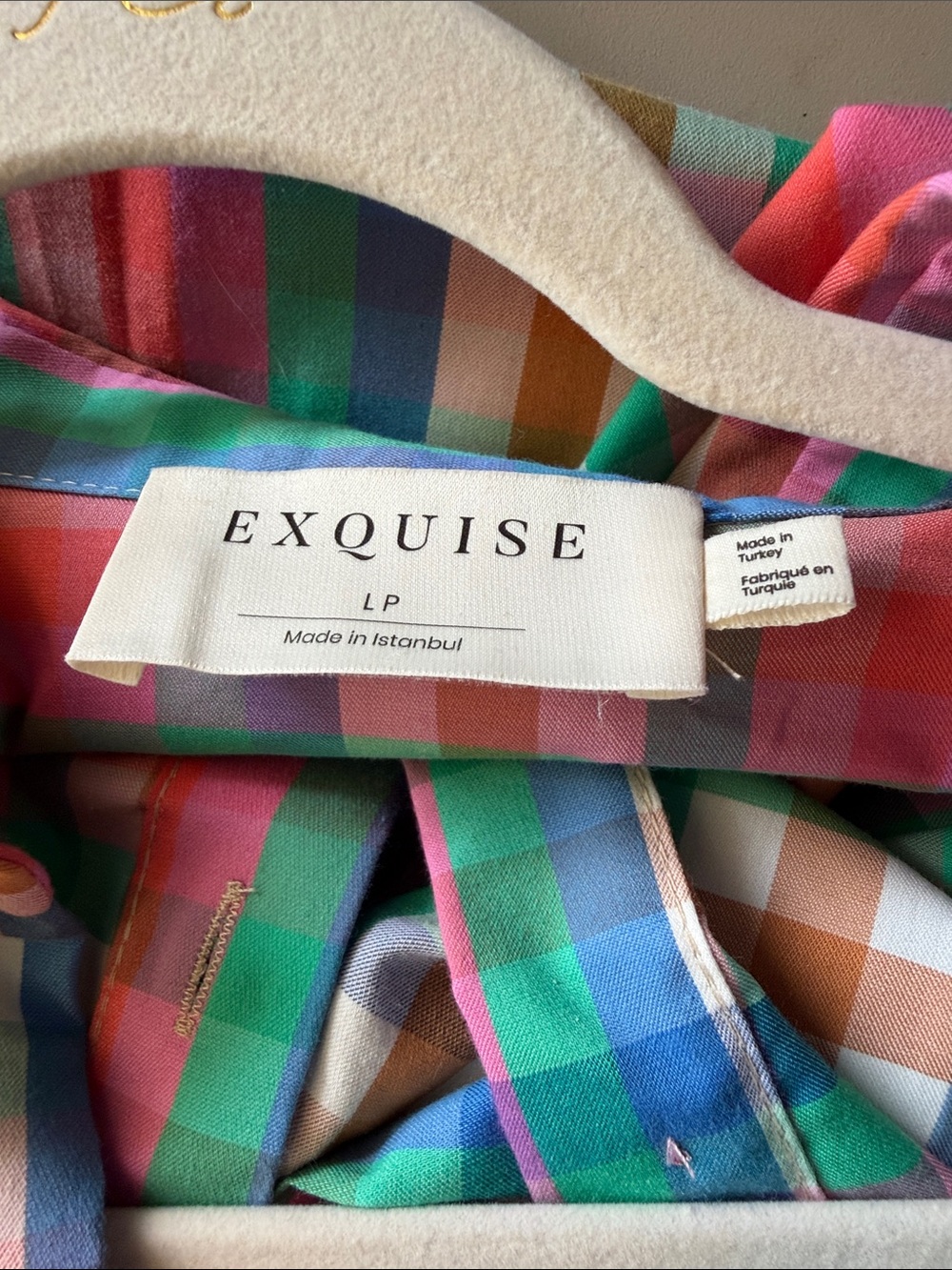 Exquise Multicolor Plaid Button-Up Shirt